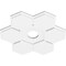 Ekena Millwork Daisy Architectural Grade PVC Contemporary Ceiling Medallion, 18"OD x 3"ID x 6 1/4"C x 1"P CMP18DY-03000 - alternate 4